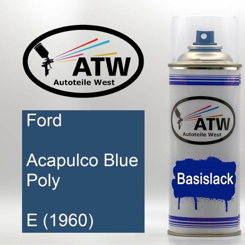 Ford, Acapulco Blue Poly, E (1960): 400ml Sprühdose, von ATW Autoteile West.